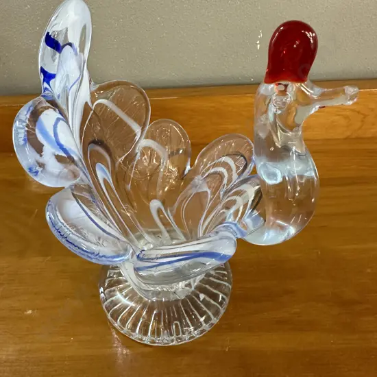 Art Glass Rooster. H16cm