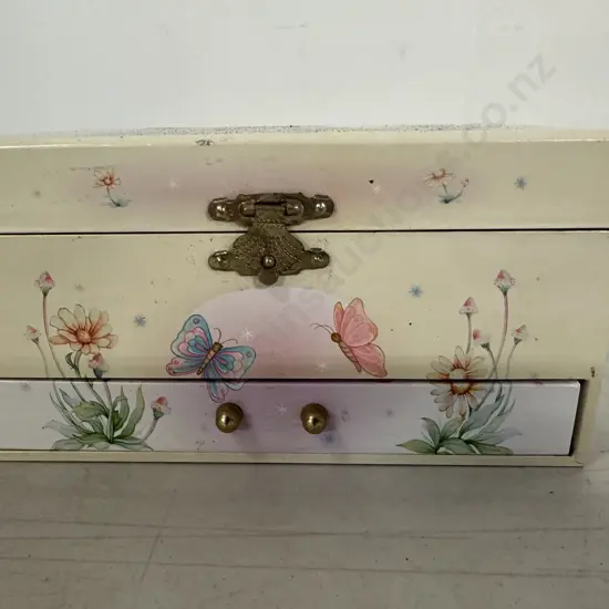 Musical Jewellery Box With Turning Ballerina, Fairy & Butterflies Decoration