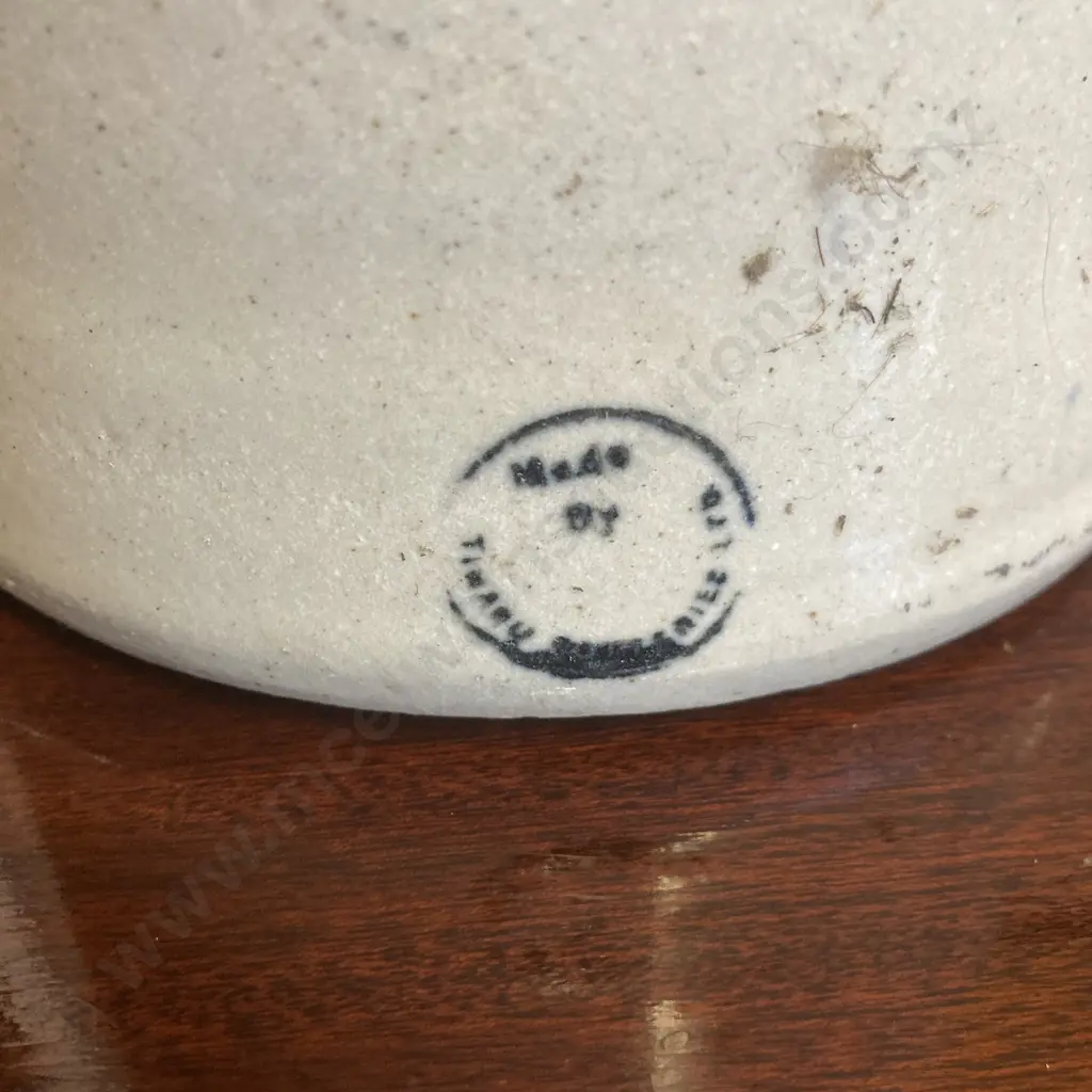 Timaru Potteries Stoneware Jug With Wire Handle. H30cm Image 1++