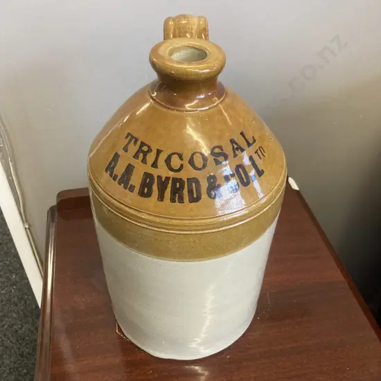 Large Stoneware Glazed Flagon - Tricosal A.A.Byrd & Co. Ltd. H33cm