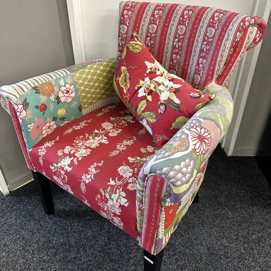 Patchwork Armchair With Cushion (fabric as found)