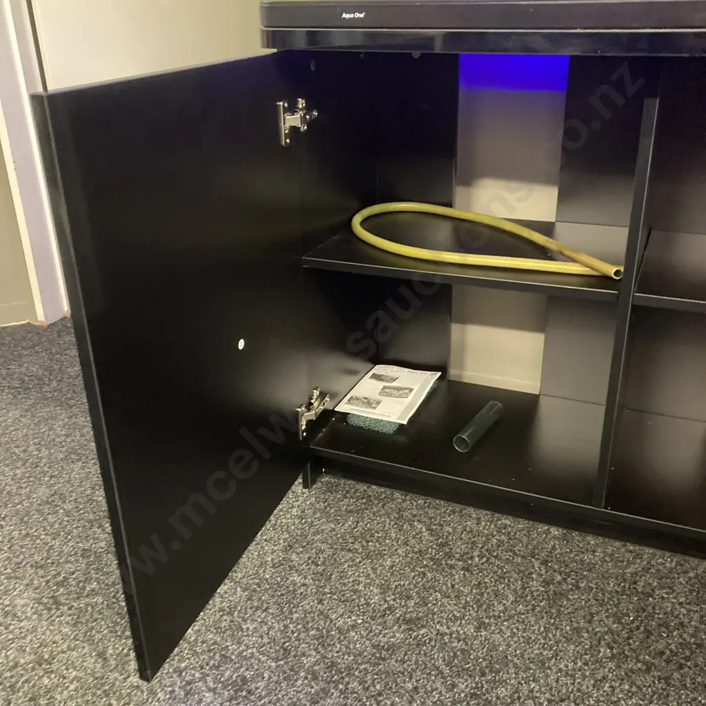 Aqua One AquaStyle AR980 Gloss Black 215L Aquarium & Cabinet, Built in Trickle Filter & Reflector Lighting Image 1++