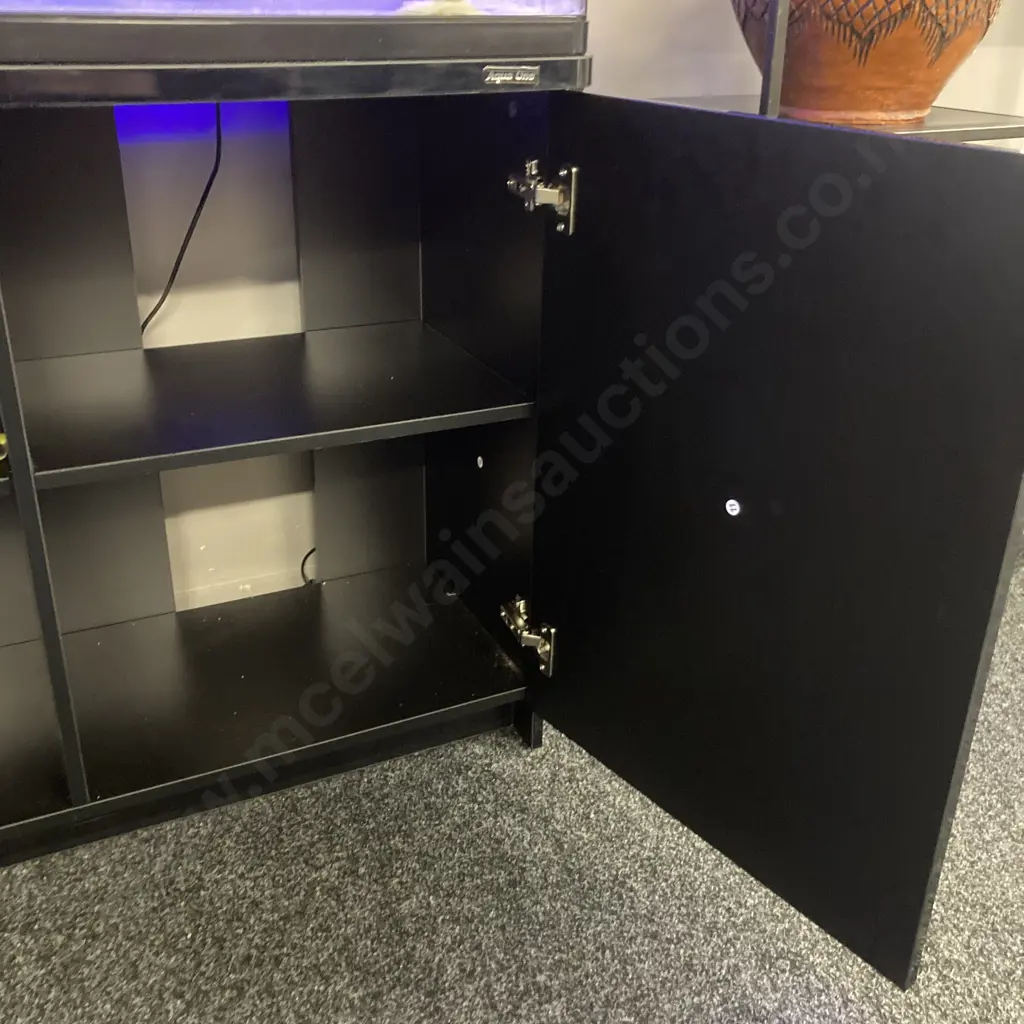 Aqua One AquaStyle AR980 Gloss Black 215L Aquarium & Cabinet, Built in Trickle Filter & Reflector Lighting Image 1++