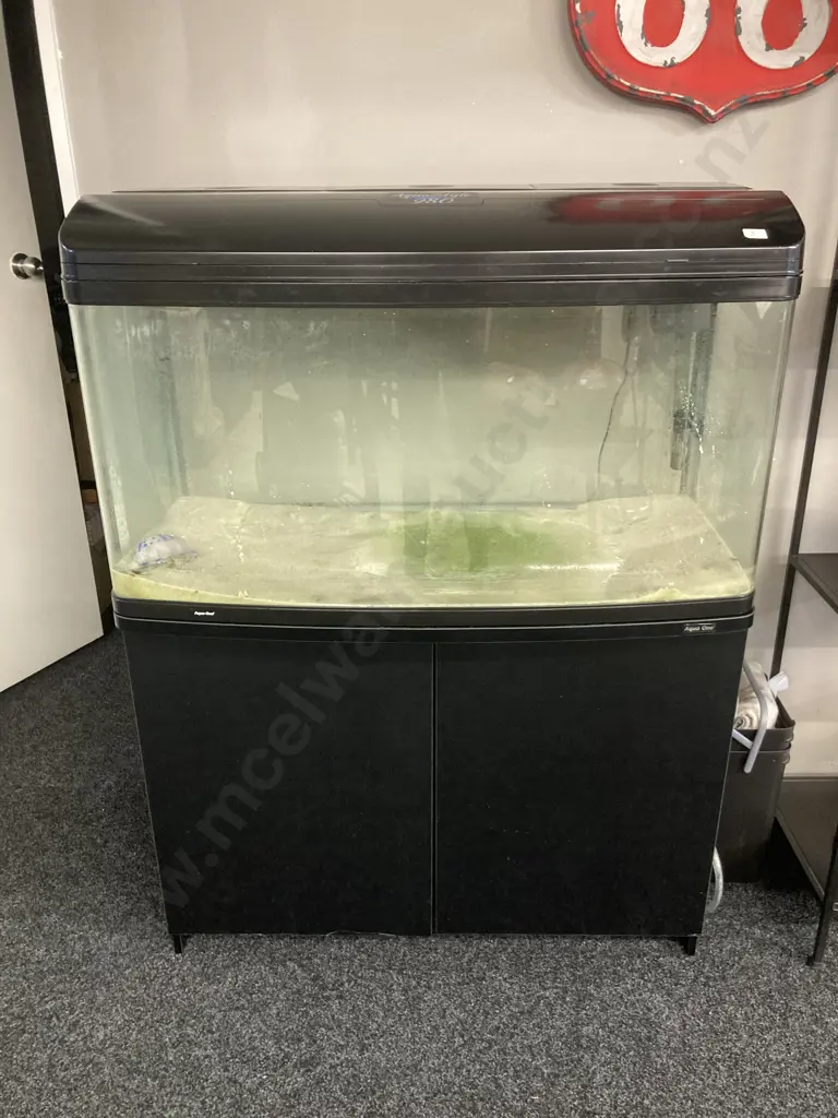 Aqua One AquaStyle AR980 Gloss Black 215L Aquarium & Cabinet, Built in Trickle Filter & Reflector Lighting Image 1++