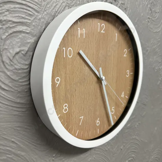 White Framed Clock