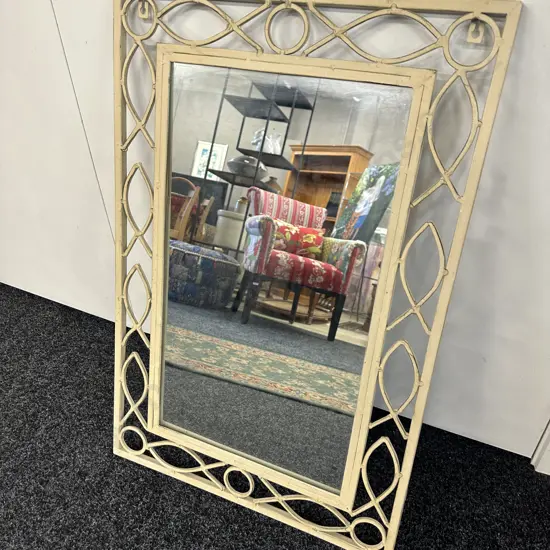 Cream Rectangular Mirror. 75 x 50cm