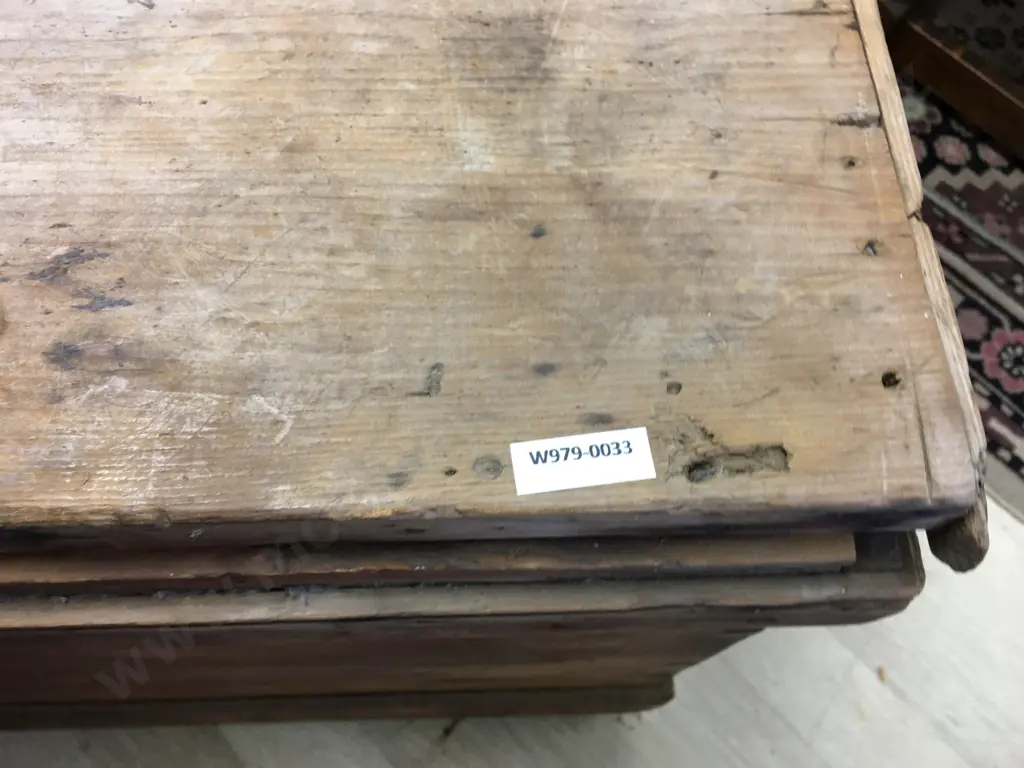 Antique Pine Chest. H46 W86 D46cm Image 1++