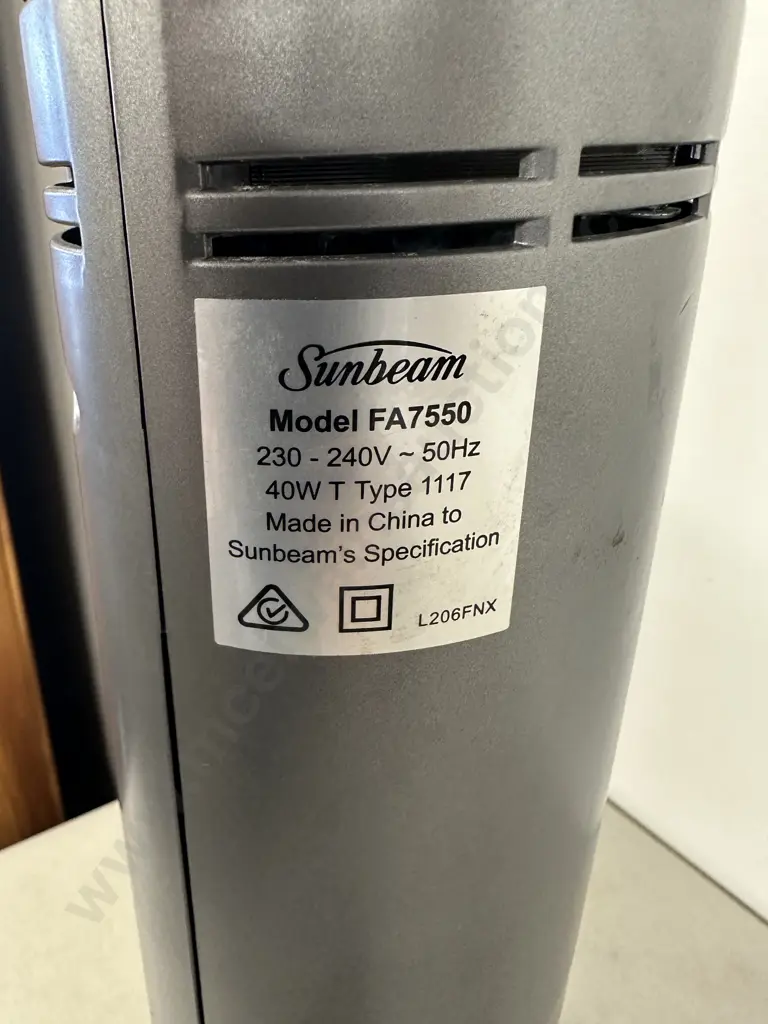 Sunbeam 121cm Tower Fan Model FA7550 (No Remote) Image 1++