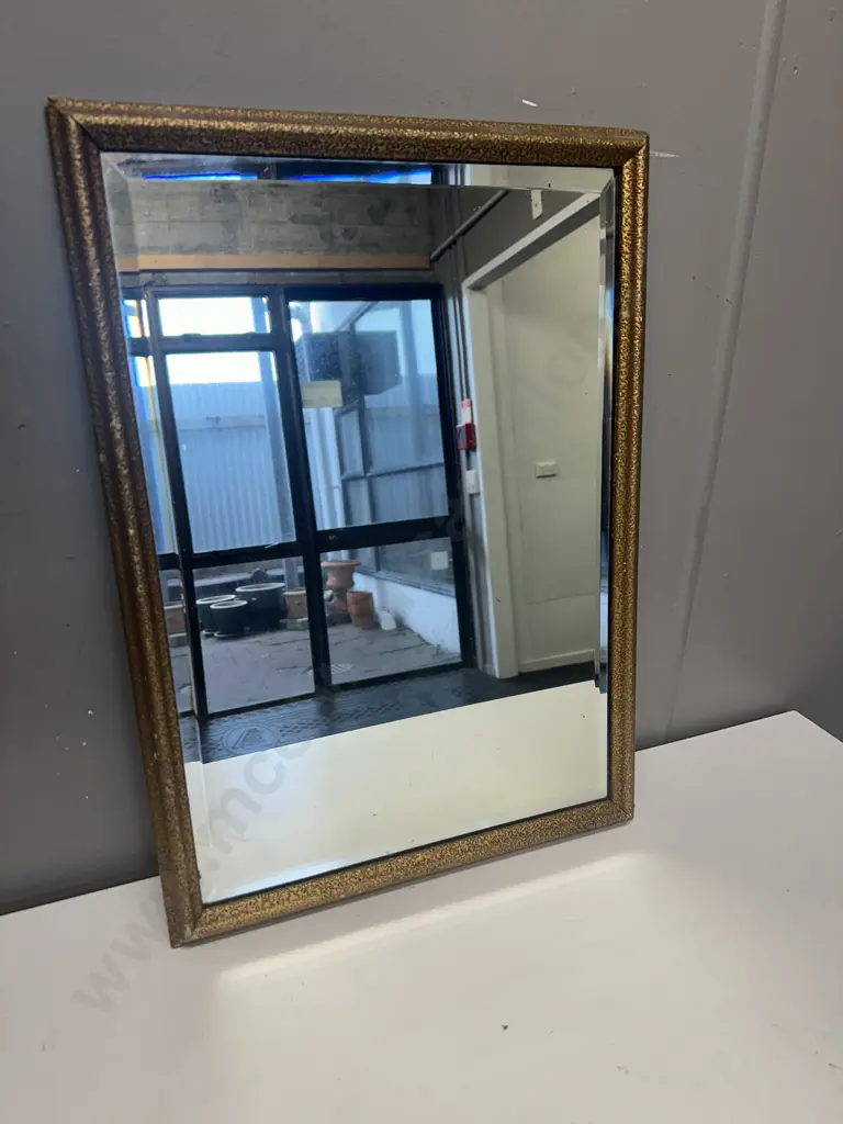 Gilt Framed Bevelled Edge Mirror. 55 x 40cm Image 1++