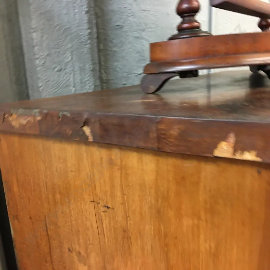 Victorian Mahogany Scotch Chest On Barley Twist Supports, 6 Drawers Including Hidden. H130 W122 D56cm Image 1++
