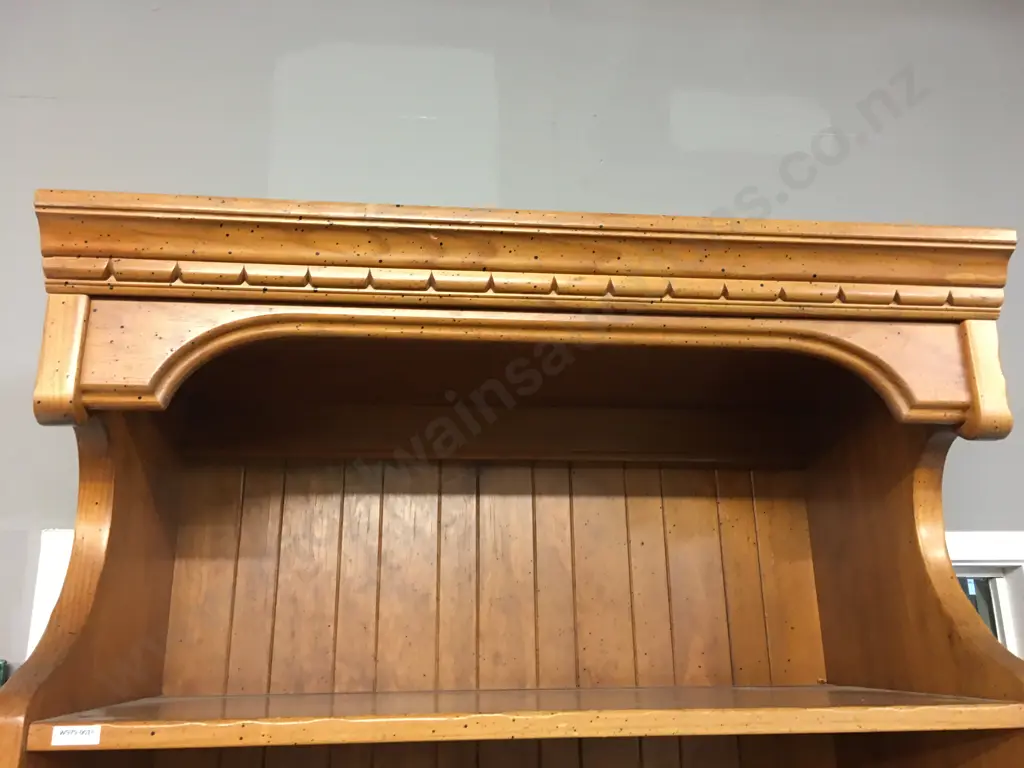 Vintage Pine Wall Unit, 2 Adjustable Shelves, 2 Piece. H210 W81 D48cm Image 1++