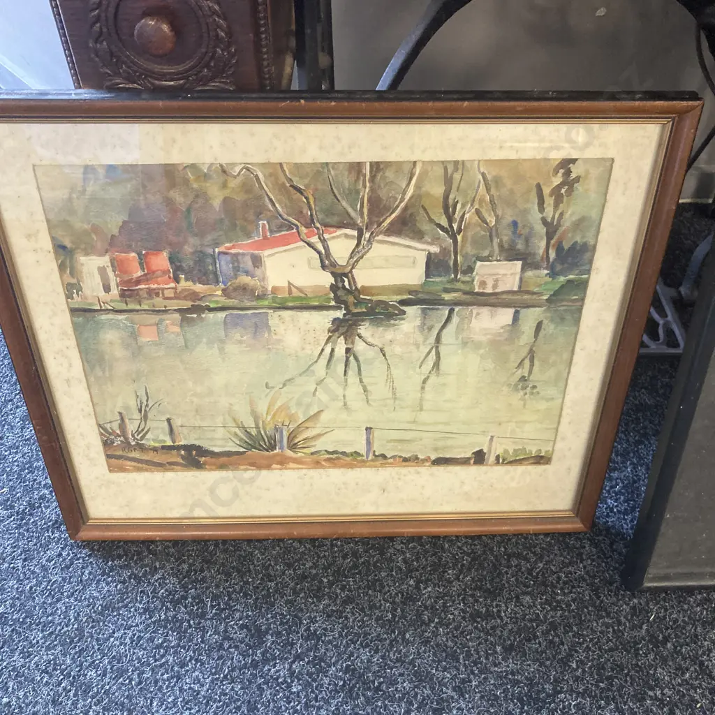 Jenny Morrison Water Colour - Lily, Signed. 56 x 45cm, Glazed Framed With 3 Framed Artworks Image 1++