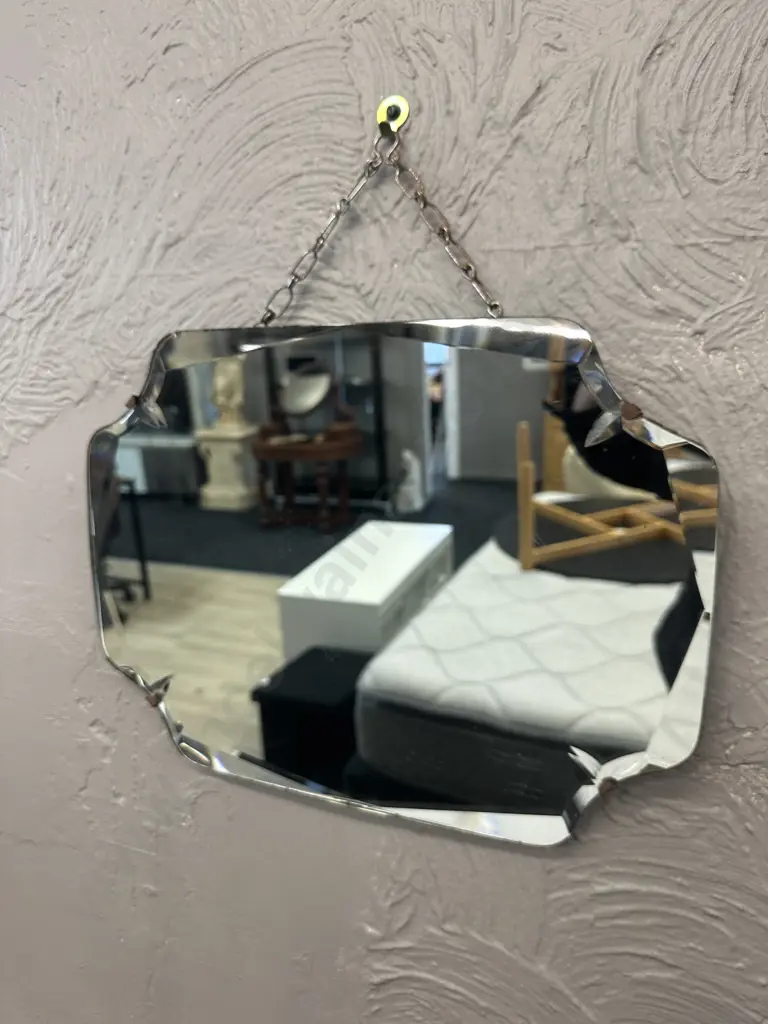 Vintage Retro Mirror Bevelled Edge H30,W41cm. Image 1++