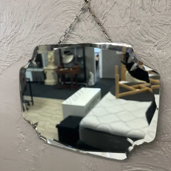 Vintage Retro Mirror Bevelled Edge H30,W41cm.