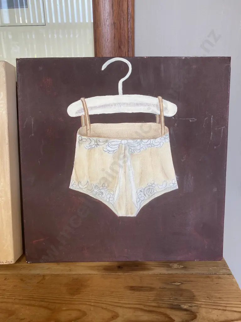 Lingerie 3 Piece Wall Art On Canvas. 30 x 30cm (Sold with 130) Image 1++