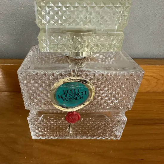 Vintage Echt Kolnisch Wasser No 4711 Eau de Cologne Bottle With Tag, 300ml. 14 x 10cm