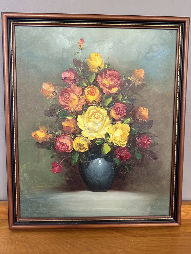 Vintage Framed Oil Artwork H57, W48cm. Image 1++