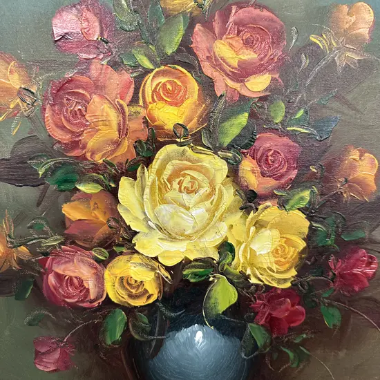 Vintage Framed Oil Artwork H57, W48cm.