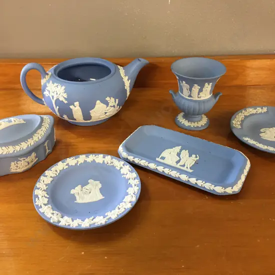 Selection Of Blue & White Wedgwood Items