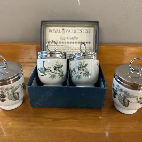 Vintage Selection of Royal Worcester Porcelain Egg Coddlers