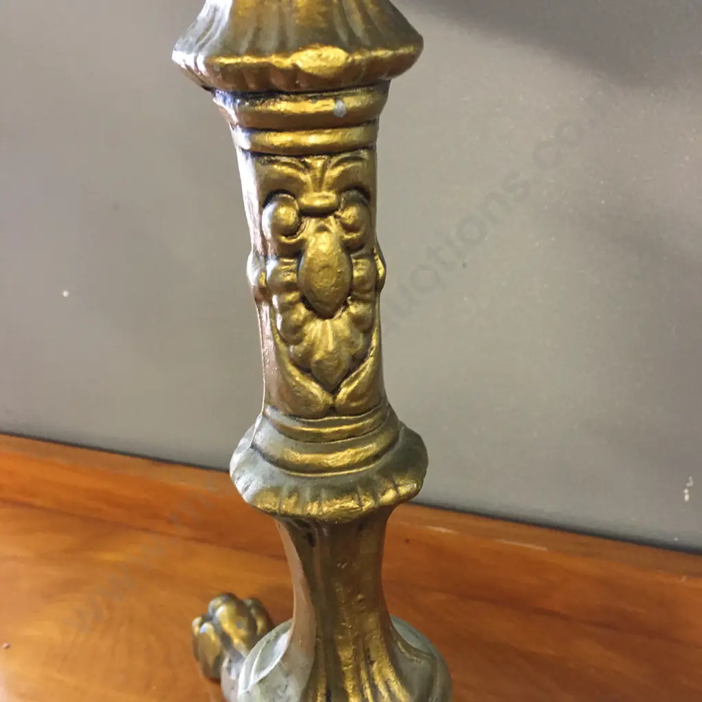 A Hollywood Regency Style Metal Side Table. 50 x 44cm Image 1++