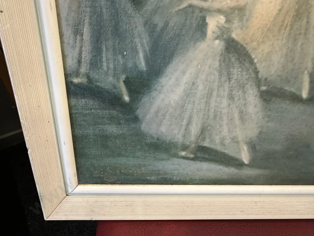 Vintage Framed Artwork Margot Fonteyn In 'Giselle' By Carlotta Edwards  Image 1++
