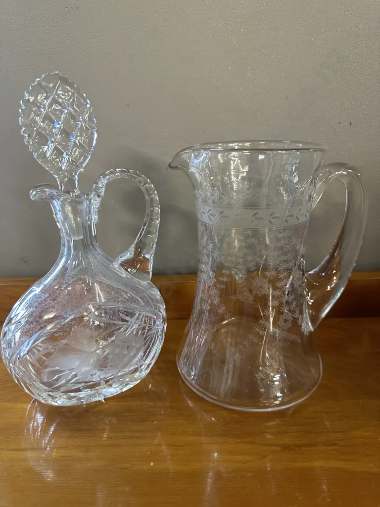 Crystal Decanter & Drinks Jug Image 1++