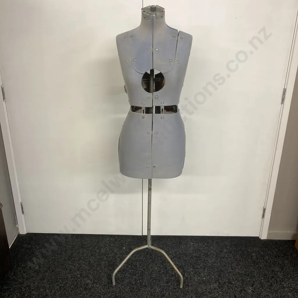 Vintage Dressmakers Form Mannequin with Tripod Stand. H149cm Image 1++