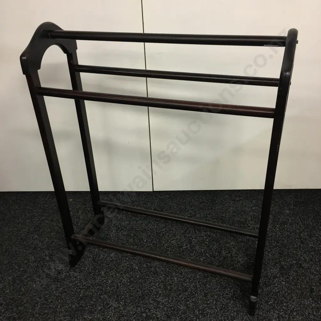 Wooden Freestanding Towel Rail. H80 W64 D25cm Image 1++