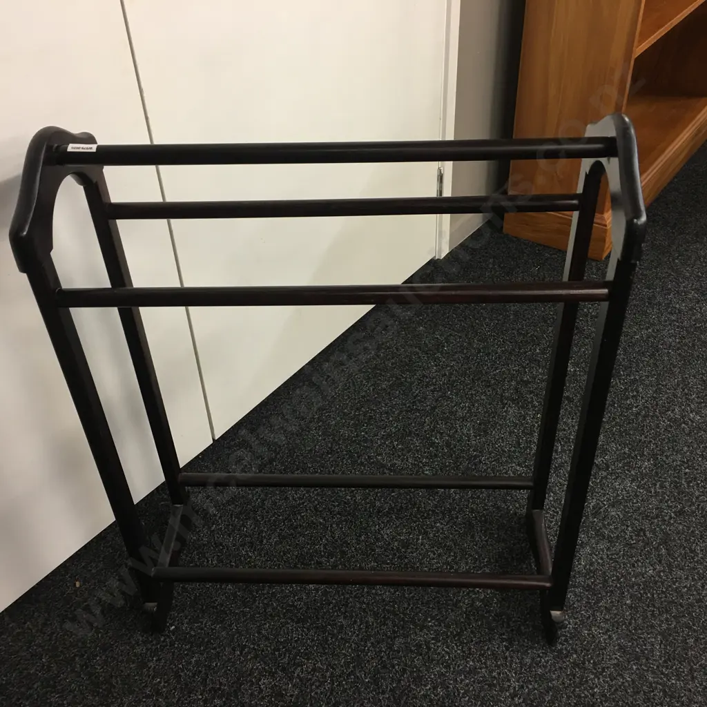 Wooden Freestanding Towel Rail. H80 W64 D25cm Image 1++