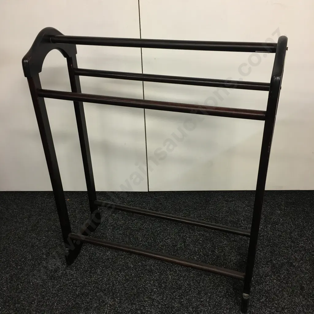 Wooden Freestanding Towel Rail. H80 W64 D25cm Image 1++