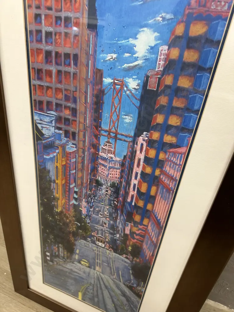 Framed Artwork Tall Buildings Image 1++