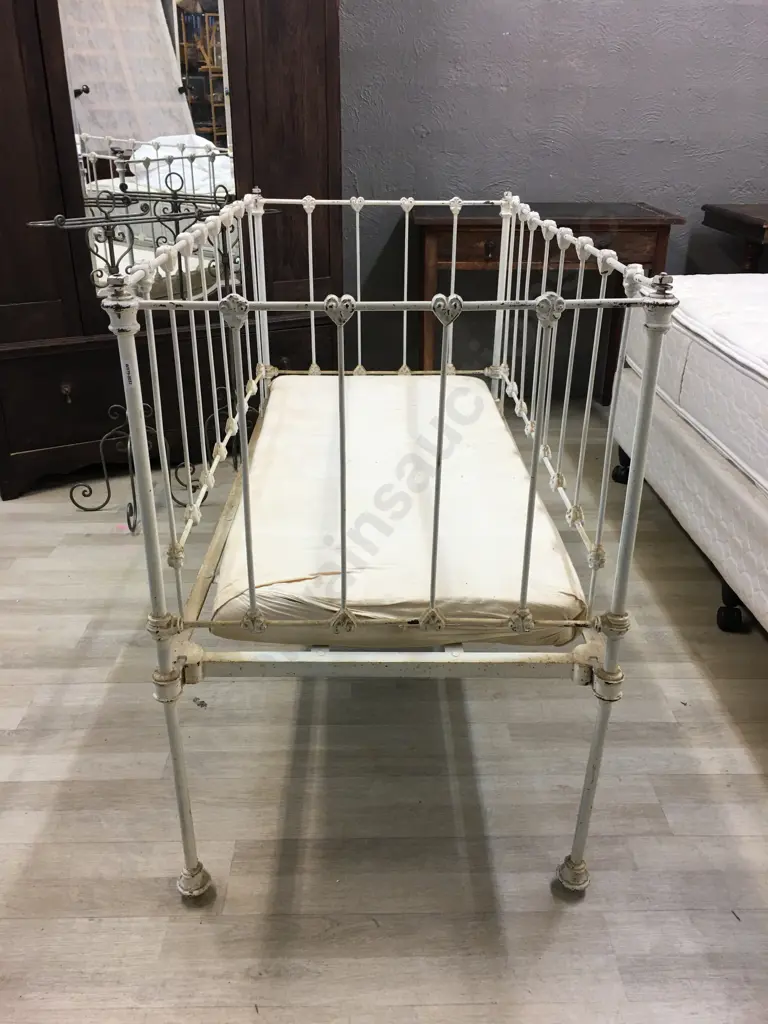 Antique Iron Child's Cot Image 1++