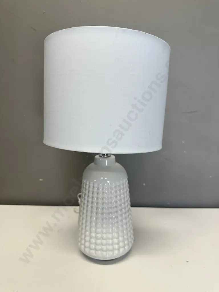 White Verve Design Table Lamp H39cm. Image 1++