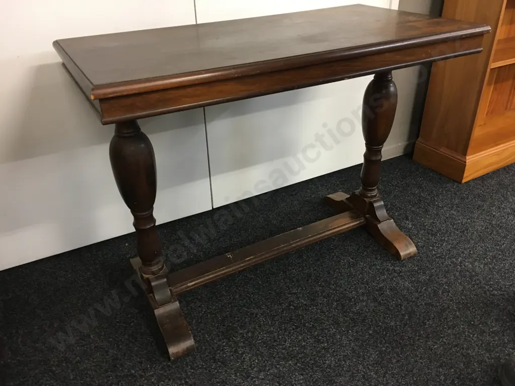 Mahogany Console Table, Double pedestal. H77 W102 D53cm Image 1++