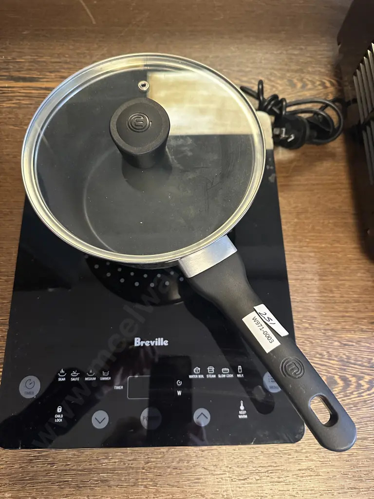 Breville LIC400 The Quick Cook Induction Hotplate With a New MasterChef 16cm Saucepan With Glass Lid Image 1++