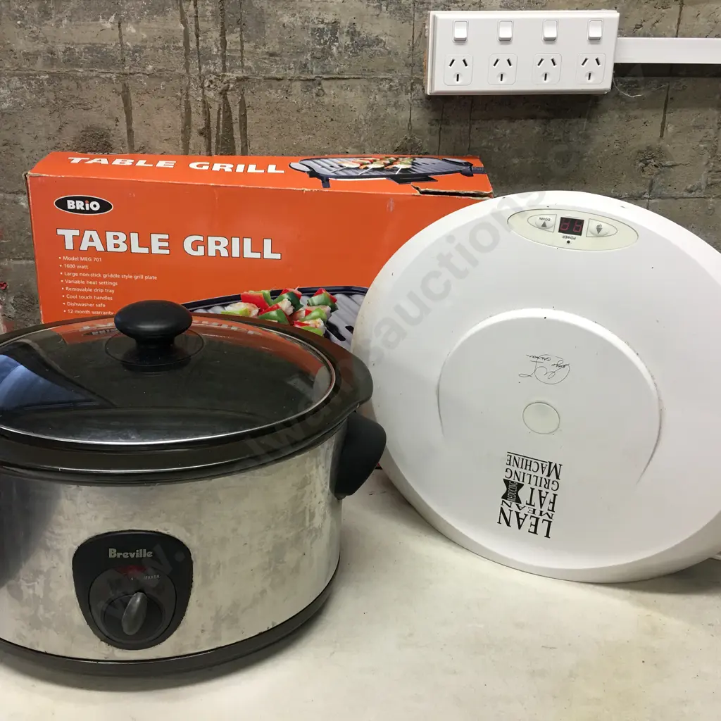 George Foreman Grill, Breville Crockpot & Brio Table Grill Image 1++