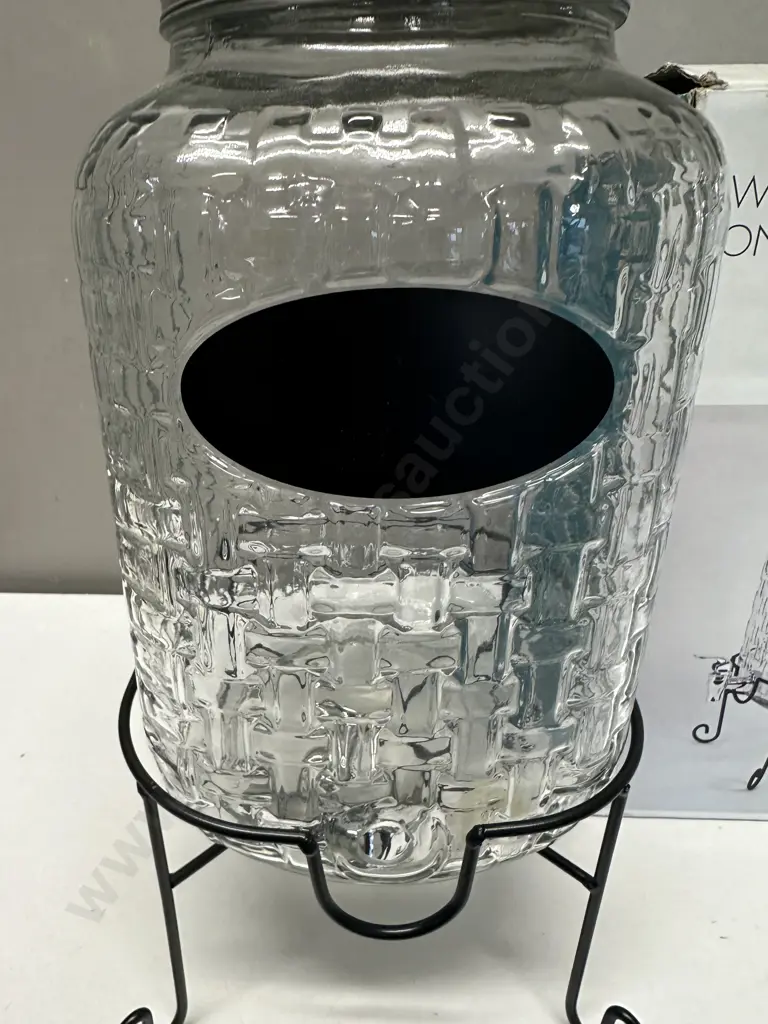 Woven Drink Dispenser On Stand  Image 1++