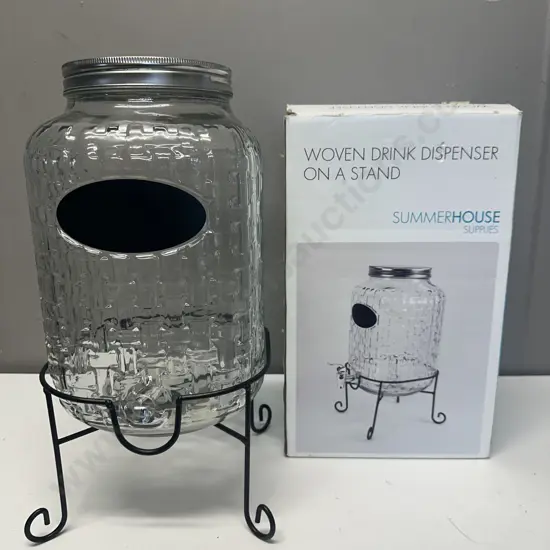 Woven Drink Dispenser On Stand 