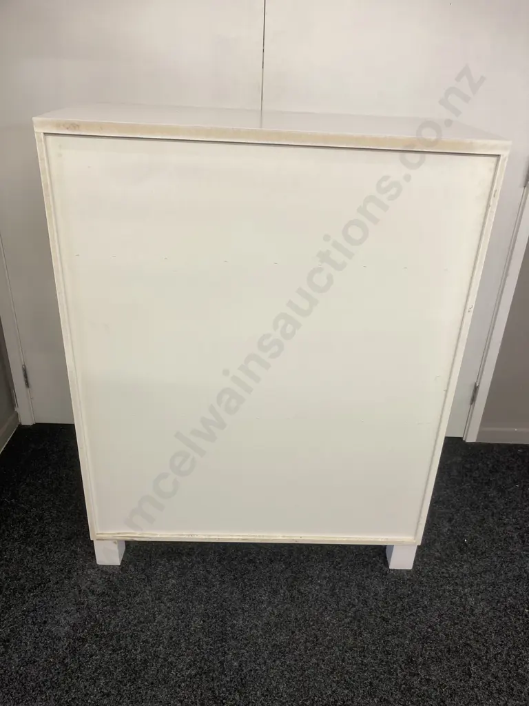 White 6 Drawer Scotch Chest. H117 W91 D39cm Image 1++