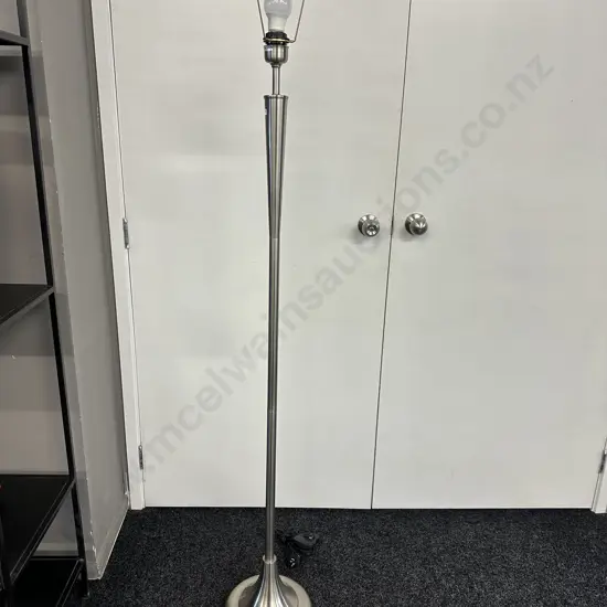 Brushed Stainless Pedestal Lamp. 165cm