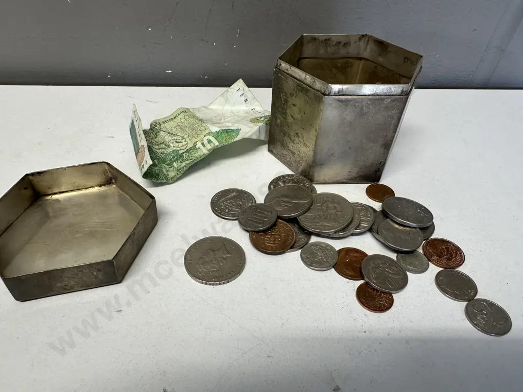Assorted Coins & South African Note Image 1++