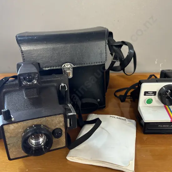 Vintage Polaroid Polatriplet & Case With Polaroid Land Camera