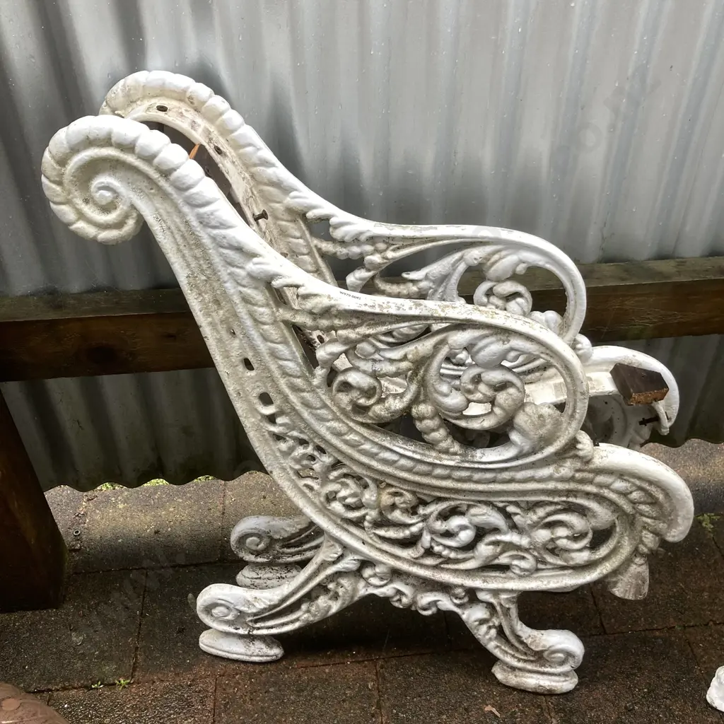 Victorian Style Cast Iron Park Bench Ends Image 1++
