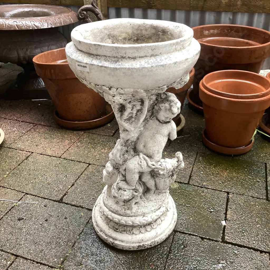 Classical Design Concrete Bird Feeder. 51 x 26cm Image 1++