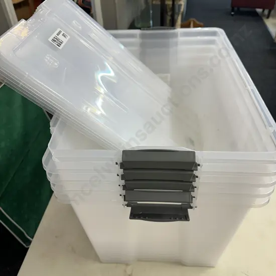 Lot of 5 x All Set 20 Litre Storage Bins With Lids