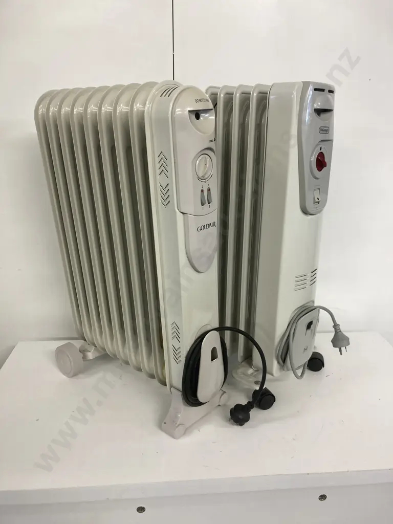 Goldair 9 Fin & Delonghi 5 Fin Oil Heaters Image 1++