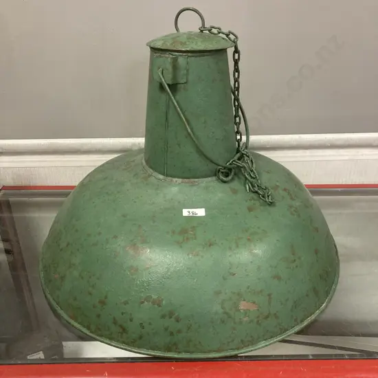 Vintage Industrial Green Light Shade H32,Diam50cm.