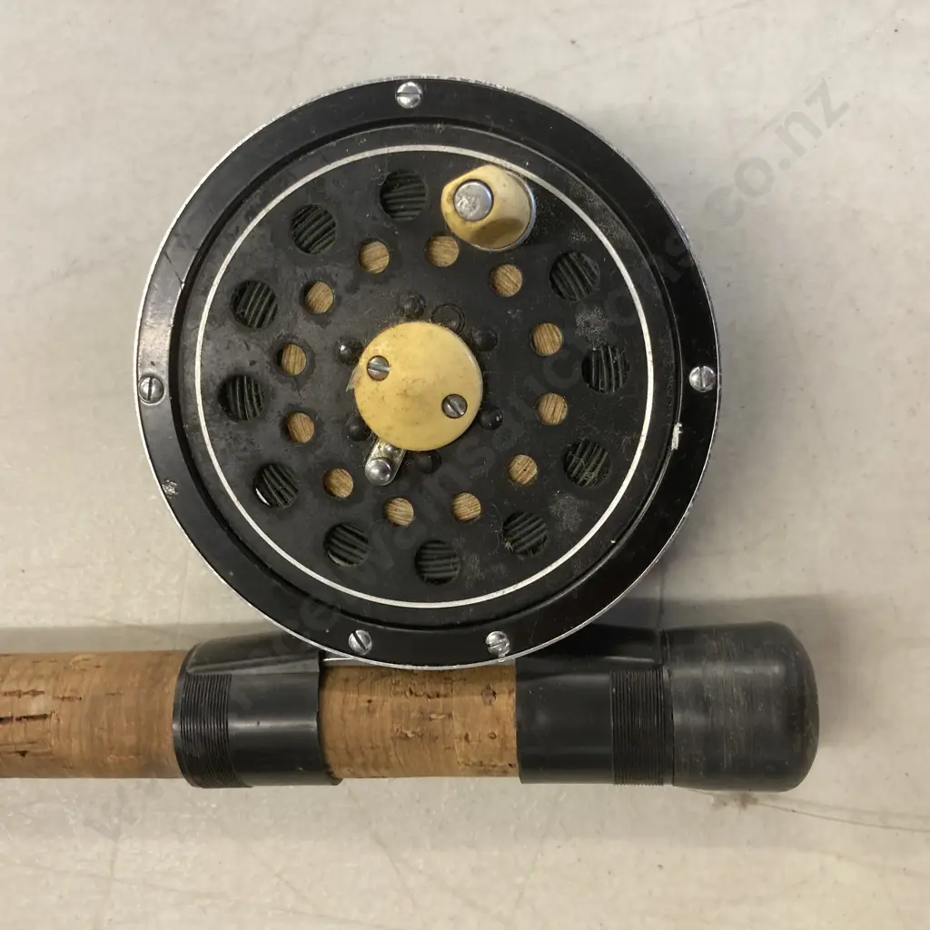 Vintage Hurricane Canadian Fly Fishing Reel, Made in Japan With a KiIlwell Statesman Safari Rod Image 1++