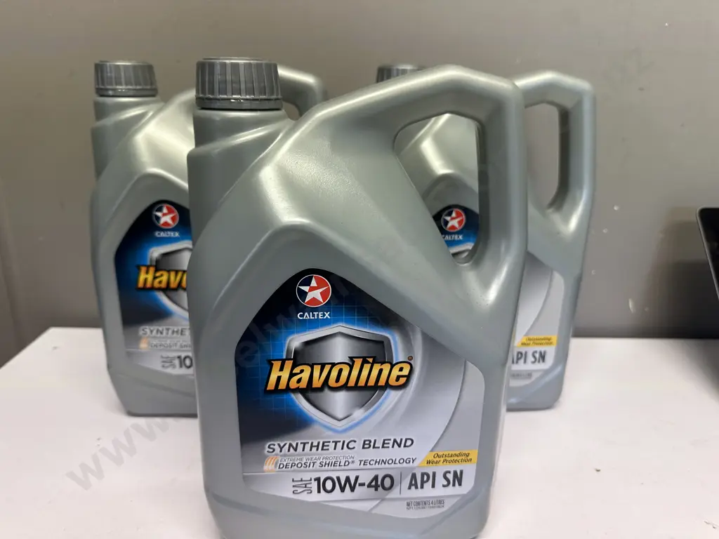 3 x 4 Litre Packs of Havoline Synthetic Blend 10W-40 API SN Image 1++